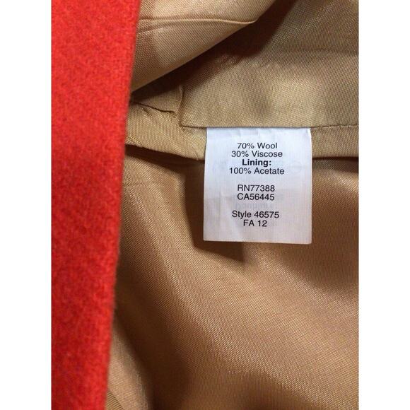 J. Crew Orange Wool Lined The Pencil Skirt - Size 8 - Picture 4 of 6